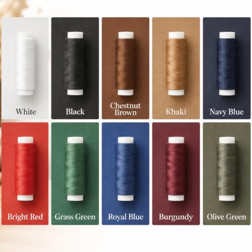 10 Colors Polyester Sewing Thread 110 Yards Each - color: Set 1