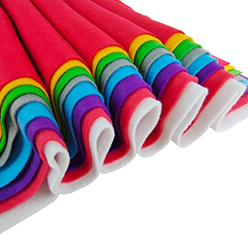 Jtnohx Large Soft Felt Sheets Felt Fabric for Crafts Christmas Color 8Pcs - color: Christmas Colors Series