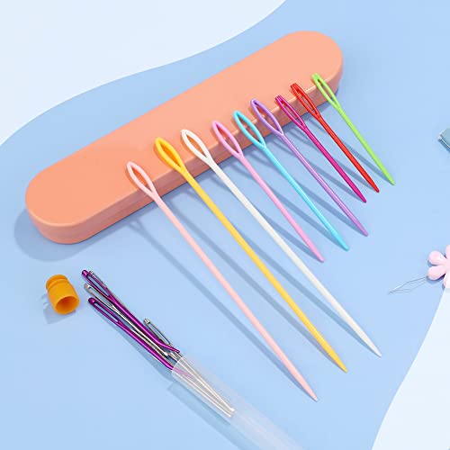 Yarn Needle, Bent Tapestry Needles, Plastic Large Eye Sewing Needles - color: Colorful 20 PCS