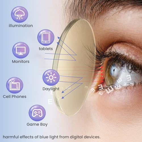 2 Pack Blue Light Blocking Clip-On and Flip-Up Reading Glasses with Magnifying Lenses Readers for Unisex Use