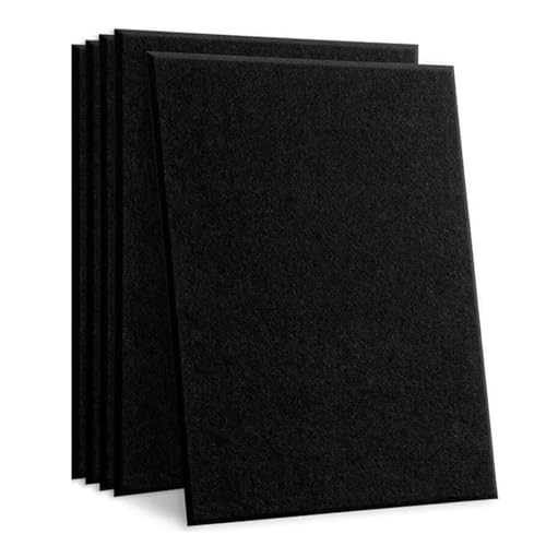Felt Furniture Pads Self Adhesive 5 Pieces Black Furniture Strip 12 x 8 inch A4, 4 mm Felt Sheets for Crafts Furniture Chairs Floor Protectors DIY