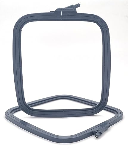 Nurge Square Embroidery Hoop - Plastic Cross Stitch Frame for Needlepoint & Embroidery - Adjustable Craft Hoop - Anthracite - No:3 (Medium) - color: Anthracite, size: No:3 (Medium)