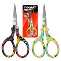 Sharp Embroidery Craft Scissors, 2PCS Sewing Scissors,Black+Green - color: Black+green