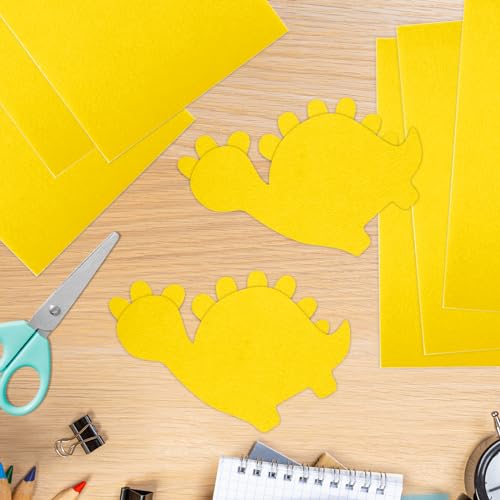 10PCS Deep Yellow Self Adhesive Felt Fabric Sheets Sticky Felt Sheets for Craft Supplies Art Home Making（8.3" x 11.8"/20 x 30cm） - color: Deep Yellow