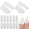 SHINEOFI Felt Finger Cots 20 Pack Leather Finger Protectors for Sewing Guards for Knitting Embroidery Felting Flexible Breathable Covers for DIY Crafts 2.36 X 1.18 X 0.19 in