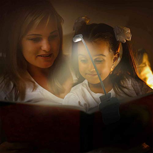 Vekkia 3000K Warm LED Rechargeable Book Light(Elegant White) - color: White