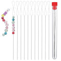 12pcs Twist Seed Bead Needle, Beading Needles 5.5inch Twisted Wire Foldable Eye Beading Needle for Jewelry Making Bracelet Necklace Jewelry Making - style: style 1