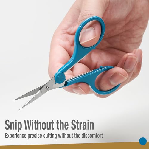 Beaditive High Precision Detail Scissors Set (2-Pc) Sharp, Fine Tips | Paper Cutting, Scrapbooking, Sewing, Crafting | Stainless Steel | Protective Cover (Mid Century) - color: Mid Century