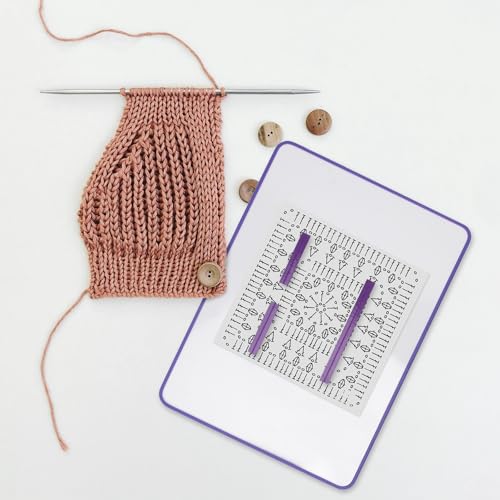 BABYSHEEP Knitting Pattern Holder with 8 Replacement Magnets - color: Purple