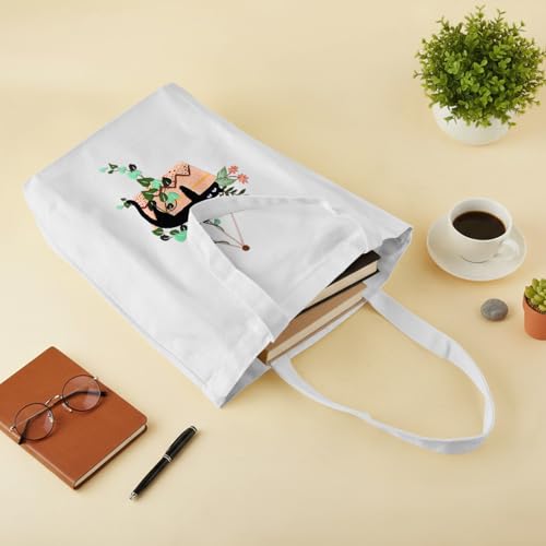 ERKOON Embroidery Canvas Tote Bag for Beginners, Needlepoint Arts Crafts Cross Stitch Kits for Adults Including Stamped Embroidery Bag with Hoops, Needle, Instruction and Color Threads (Cat) - color: Cat