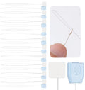 12 PCS Punch Needle Threaders, 7.87 Inch Long Needle Threader for Embroidery Floss, Easy Threading for Punch Needles Tool, Yarn & Cross Stitch Sewing Accessories (Green & White)