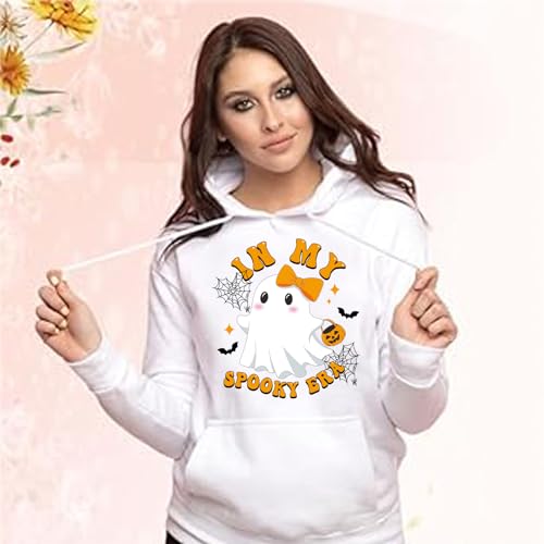 Halloween Iron on Transfer Vinyl Patches for Clothing Pumpkin Ghost Witch Black Cat Design Heat Transfer Decals for Jacket T-Shirt Bags Art Decor 4 Sheets - color: Halloween
