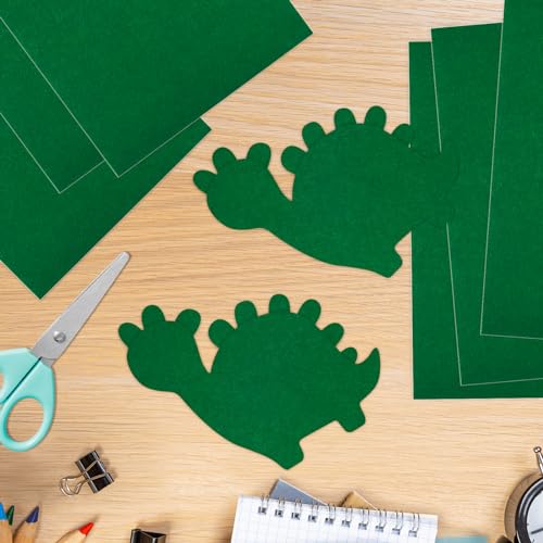 10PCS Green Self Adhesive Felt Fabric Sheets Sticky Felt Sheets for Craft Supplies Art Home Making（8.3" x 11.8"/20 x 30cm） - color: Green