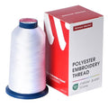 Poolin Polyester Machine Embroidery Thread 4000M 40WT White 0401 - color: White 0401