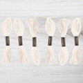 Embroidery Floss Pack – 6 Skeins, 8.7 Yards Each – Cream Embroidery Floss for Needlework, DIY Bracelets, Crafting, Weaving - color: Cream