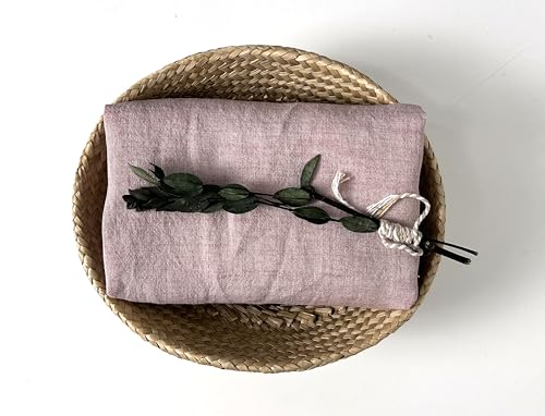The Linen Lab | 100% Pure Linen Fabric from High-Twisted Yarn – Lightweight, Pre-Washed and Crisp, Cool & Soft Touch – 52" Width – for Apparel & Sewing (Ash Pink 6531, 1 Yard pre Cut) - color: Ash Pink 6531, size: 1 yard pre cut