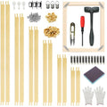 RDSPTBEK 12-Pc Needlepoint Stretcher Bars Kit for Needlework & Embroidery - color: Wood-6,8,10,12,14,16Inch 12pcs