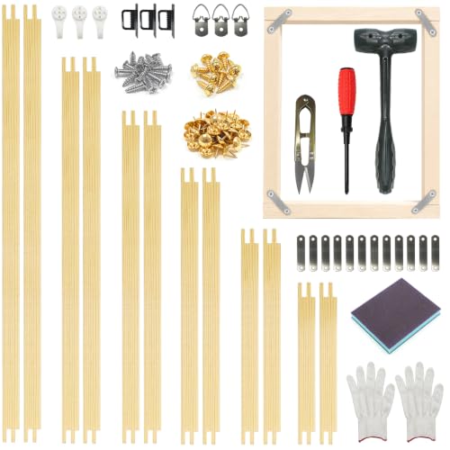 RDSPTBEK 12-Pc Needlepoint Stretcher Bars Kit for Needlework & Embroidery - color: Wood-6,8,10,12,14,16Inch 12pcs