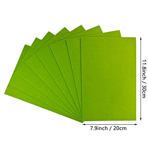 Jtnohx Stiff Felt, 2mm Thick Felt Sheets for Crafts, 8"x12" Hard Felt Fabric Squares 8Pcs for DIY Projects (Green Color) - color: Green