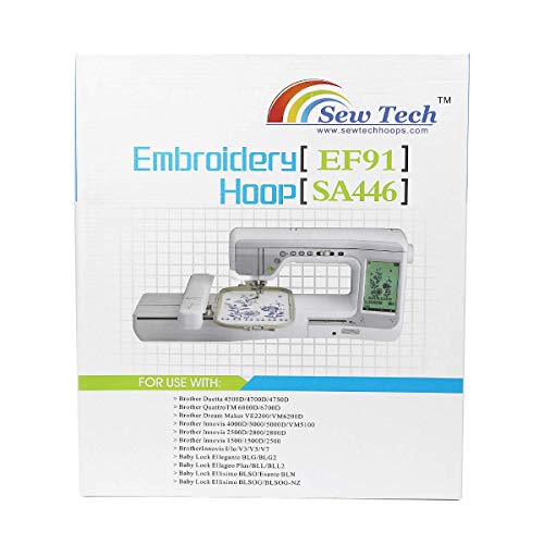 Sew Tech Embroidery Hoop for Brother, 8x8in 200x200mm SA446 EF91 Frame