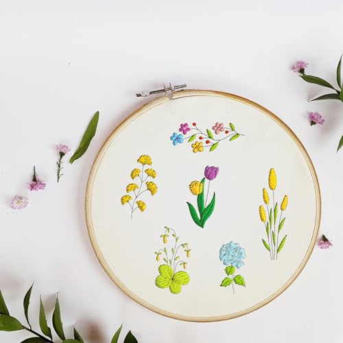 Peacoblue Wildflower Stick and Stitch Embroidery Patterns, Water Soluble - color: Wildflower