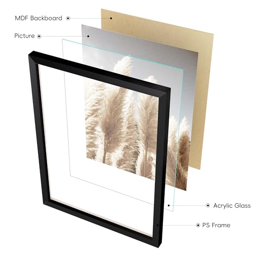 ArtbyHannah Gallery Wall Frame Set, 8 Pack Black Picture Frames, Small - color: Black, size: Small