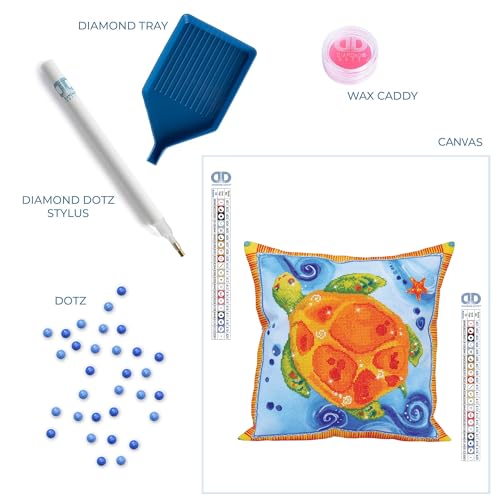 DIAMOND DOTZ Turtle Journey Diamond Painting Kit for Adults with Gems - color: Turtle Journey