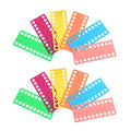 12Pcs Embroidery Floss Organizer,Cross Stitch Thread Holder Storage Tool,6Color Plastic Floss Bobbin, Plastic Sewing Thread Winding Plate Board Card (Multicolor)