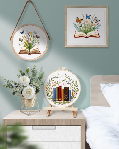 TINDTOP Embroidery Kit for Adult, Embroidery DIY Starter Kit - color: Book
