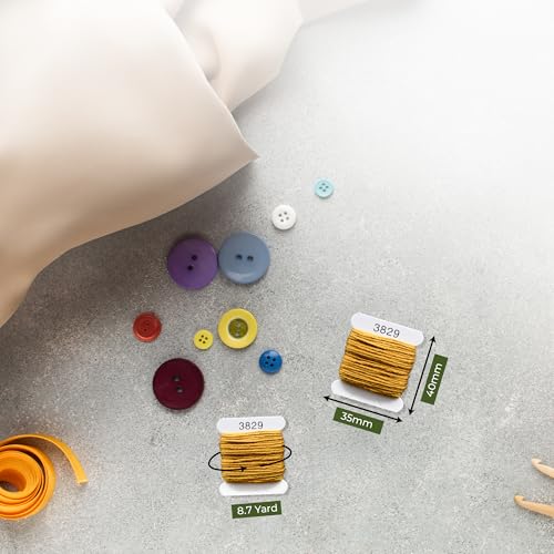 Embroidery Floss Kit and Refills - Cotton Threads - DMC Color Coding for Cross Stitch, String Crafts, Friendship Bracelets - color: 3829 Light Brown