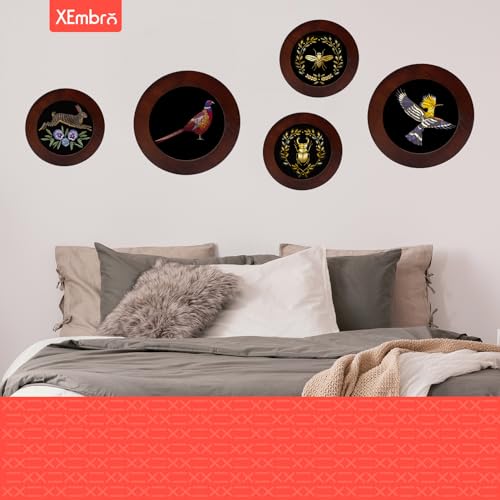 XEmbro 6 Inch Embroidery Hoop Frame for Hanging Sewing Ornaments - style: Round