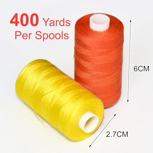 72Pcs 36 Colors Prewound Metal Bobbins and 36 Colors Sewing Thread Spools for Hand & Machine Sewing, Emergency and Travel, DIY and Home - color: rainbow color
