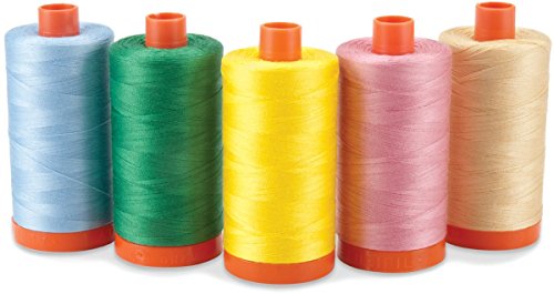 Aurifil A1050-1135 Solid 50wt 1422yds Pale Yellow Mako Cotton Thread - color: Pale Yellow