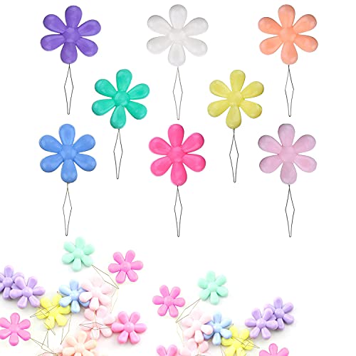 BEADNOVA Needle Threaders 25pcs Plastic Flower Head Sewing Needle Threader for Sewing Small Eye Embroidery Craft Knitting Quilting (25pcs, Mix Colors) - color: 25pcs