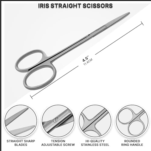Iris Scissors 4.50" Str/Cud/Angled TC Tungsten Carbide, Supercut O.R. Grade (O.R. Grade Straight) - style: O.R. Grade Straight