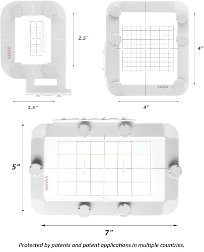Sew Tech 3pcs Magnetic Embroidery Hoop for Brother 1x2.5 4x4 4x6.75in Round - size: 3in1-AM Set