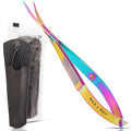 Spring Action Scissors for Applique & Embroidery - Curved, 4.5", Rainbow - color: Rainbow