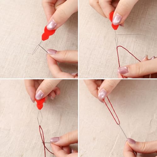 10Colors Metallic Sparkle Embroidery Floss Set, Glitter Cross Stitch Thread Including 10 Skeins Thread, 12pcs Plastic Bobbins and 2pcs Threaders for Cross Stitch DIY Craft (8m 12 Strands)