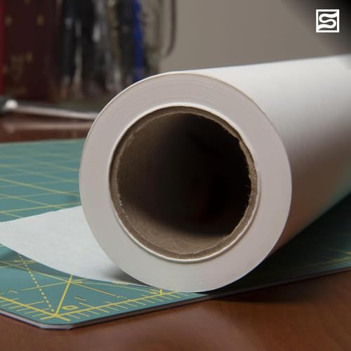 Bienfang Sketching & Tracing Paper Roll, White, 18 Inches x 50 Yards (2-Pack) - for Drawing, Trace, Sketch, Sewing Pattern