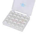 Simthread 25pcs Size L SA155 90WT Prewound Bobbin Thread - White - color: 90wt 25White