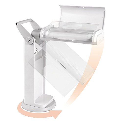 OttLite 13-Watt Classic CFL Magnifier Task Lamp, White - color: White