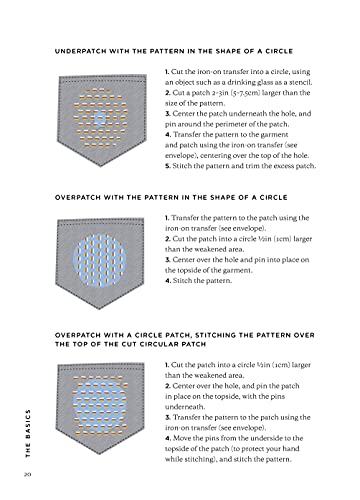 The Mending Directory: 50 Modern Stitch Patterns for Visible Repairs (Landauer) Iron-On Patterns Included - Mend Your Clothes, Practice Sustainable Fashion, Save Money, and Build Your Sewing Skills