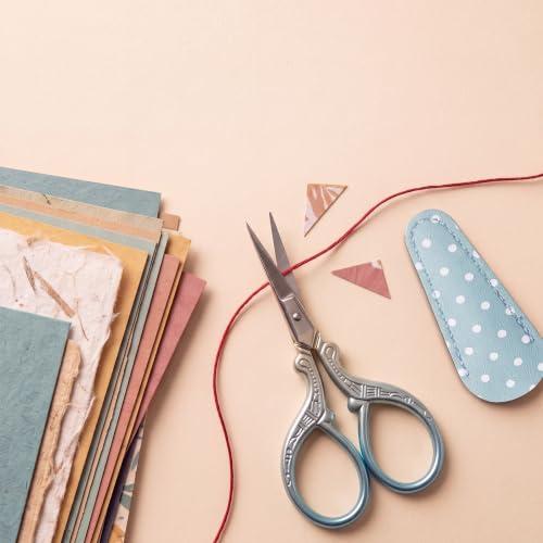 Honoson 4 Pcs Small Embroidery Scissors, 3.6", Simple, Retro Colors - color: Retro Colors