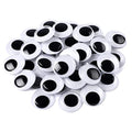 FEBSNOW 200Pcs 20mm Googly Wiggle Eyes Self Adhesive for DIY Crafts - size: 20mm