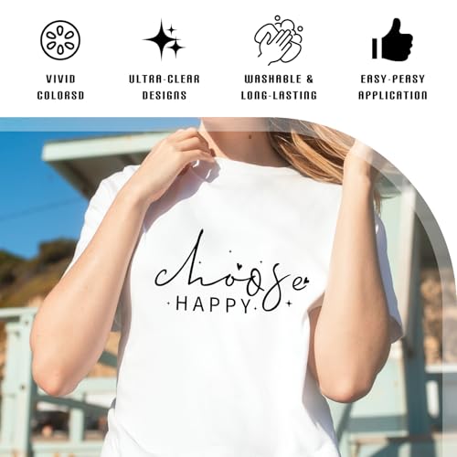 20 Pcs Inspirational Inspirational DTF Transfers Ready to Press - style: Positive Quotes