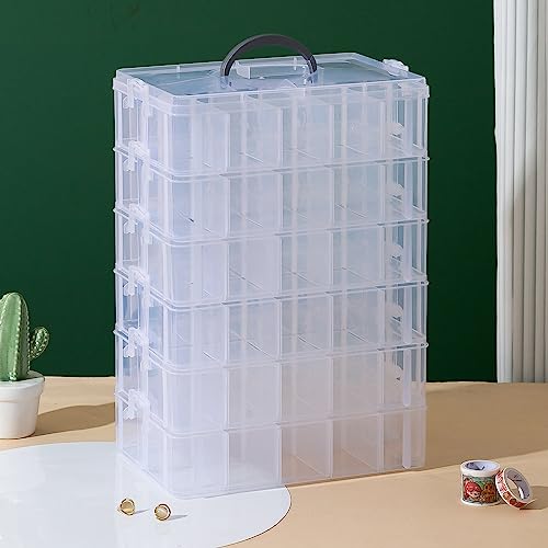Gagee 6-Tier Craft Storage Organizer, Clear - color: Clear, size: 6