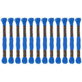 HARFINGTON 12 Skeins Embroidery Floss 8m Each Egyptian Long Fiber Cotton Cross Stitch Thread 26S/2x6 for Embroidery Projects Bracelet, Blue - color: Blue