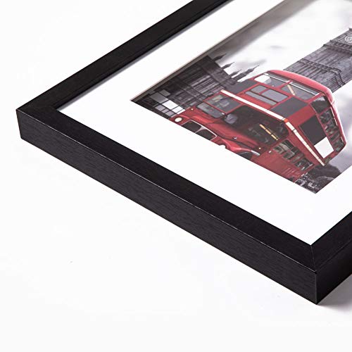 Muzilife 11x14 Shadow Box 3D Picture Frame with Mat, Wood, 1 Pack, Black - color: 1pcs 11x14-black
