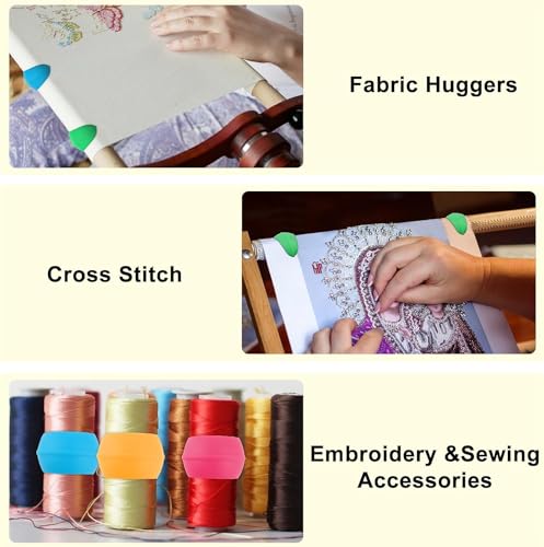28 Assorted Colors Embroidery Machine Thread with 28 Thread Holder, 500M (550Y) Each Bobbin Polyester Embroidery Threads Kit and Spool Huggers for Sewing & Embroidery Machine- Janome Series 2