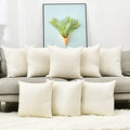 Pack 8 Linen Throw Pillow Covers Set Cushion Case for Sofa Bedroom Car, Blank for HTV Iron on Design,18x18 Inch - size: 18" x 18" (Pack of 8)